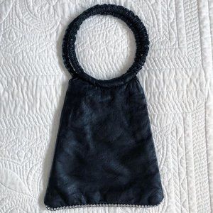 Black Leather Wristlet Purse - EUC - bebe